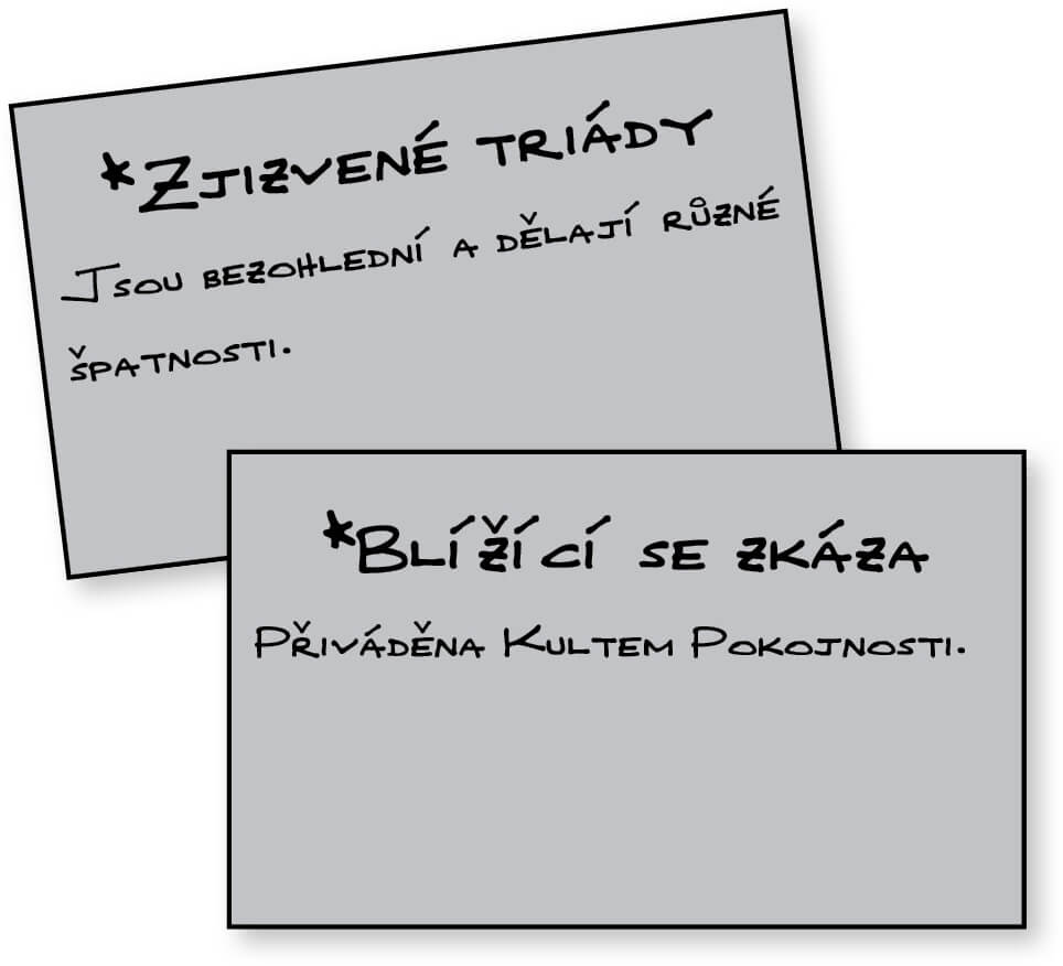 rozepsane karticky hrozeb