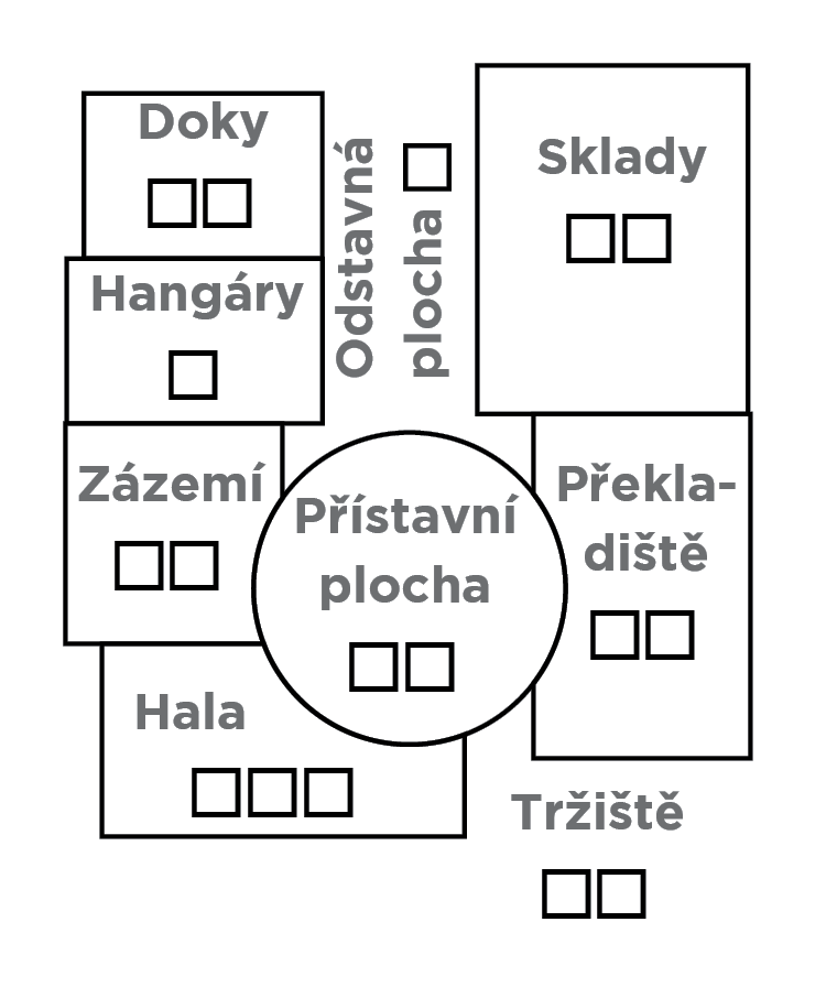 mapka vesmírného přístavu